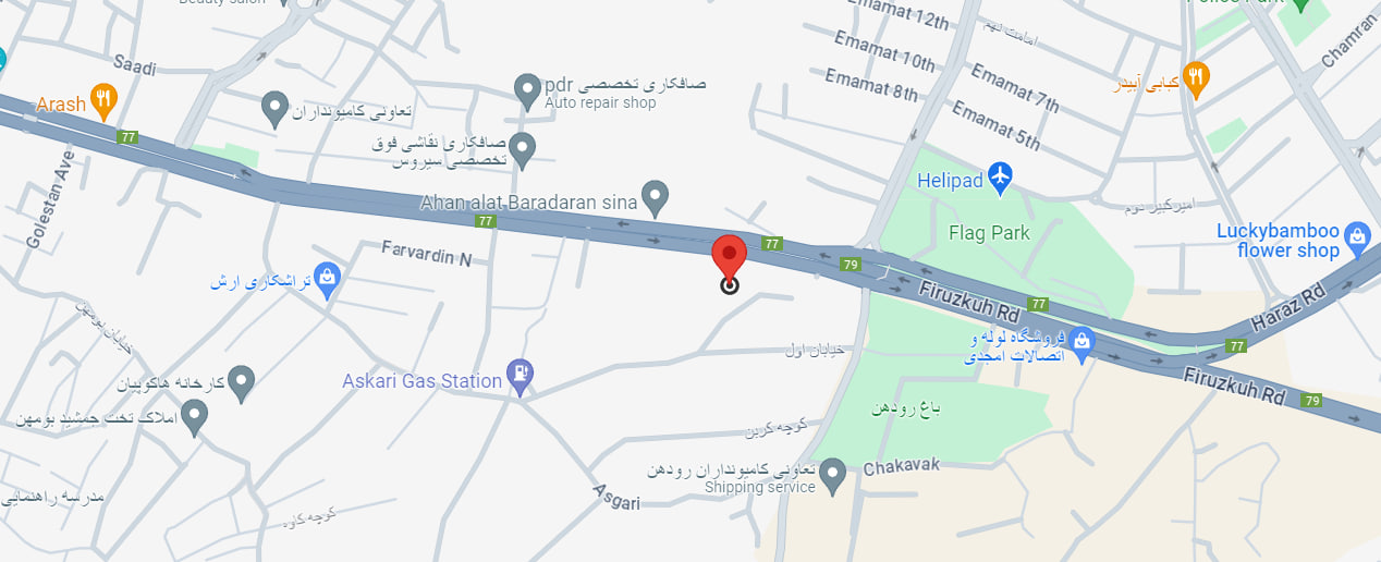 ادرس شرکت آریاسنجش
